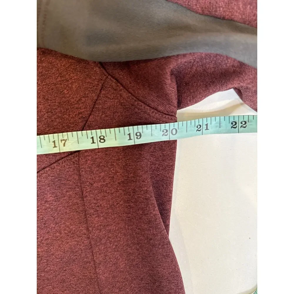 The North Face Men’s 3/4 Zip Maroon Pullover Fleece Lined Jacket EUC Sz Lg Poly